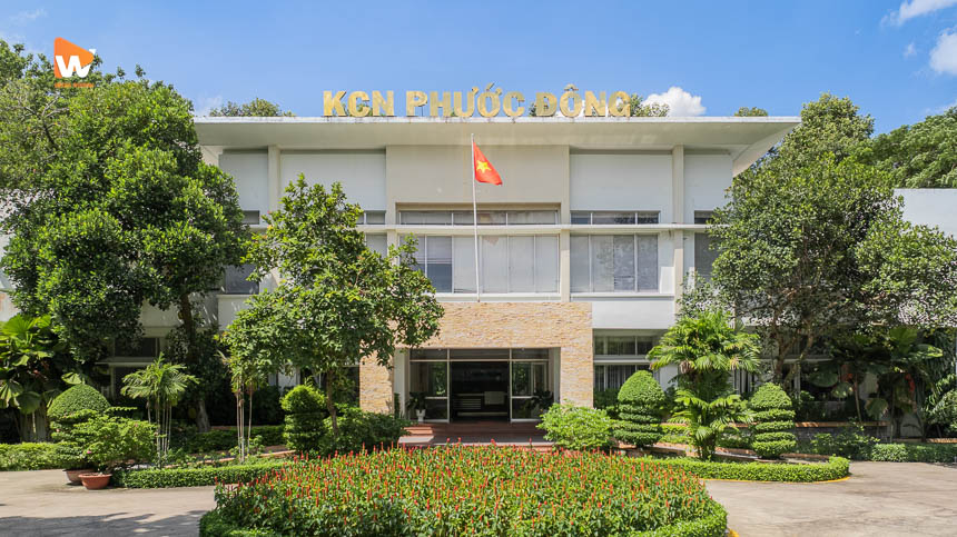 Chụp ảnh khu công nghiệp Phước Đông, toà nhà điều hành ban quản lý khu công nghiệp